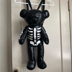 Current Mood Black Skeleton Bear Backpack